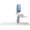 Fellowes Lotus Deskclamped Sit Stand Single Screen Workstation, Adjustable Height, White
