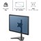 Fellowes Professional Series Tabletop Single Monitor Arm, Adjustable Height, Black