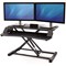 Fellowes Corsivo Tabletop Sit Stand Workstation, Adjustable Height, Black