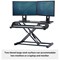 Fellowes Corsivo Tabletop Sit Stand Workstation, Adjustable Height, Black