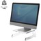 Fellowes Clarity Monitor Stand with Keyboard Shelf, Clear