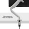 Fellowes Platinum Series Deskclamped Single Monitor Arm, Adjustable Height, White