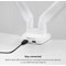 Fellowes Platinum Series Deskclamped Dual Monitor Arm, Adjustable Height, White