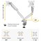 Fellowes Platinum Series Deskclamped Dual Monitor Arm, Adjustable Height, White