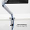 Fellowes Platinum Series Deskclamped Single Monitor Arm, Adjustable Height, Silver