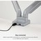 Fellowes Platinum Series Deskclamped Dual Monitor Arm, Adjustable Height, Silver
