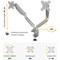 Fellowes Platinum Series Deskclamped Dual Monitor Arm, Adjustable Height, Silver
