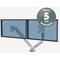 Fellowes Platinum Series Deskclamped Dual Monitor Arm, Adjustable Height, Silver