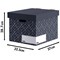 Bankers Box Decor Storage Box, Midnight Blue, Pack of 5