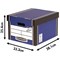 Bankers Box Premium Presto Classic Box, Blue, Pack of 5