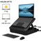 Fellowes Breyta Laptop 2 in 1 Carry Case/Laptop Riser, Adjustable Height and Tilt, Black