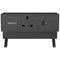 Fellowes Power Desk Type G UK/IE 1 Socket 1 USB-A + 1 USB-C Port Black