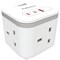 Fellowes Power Cube Type G UK/IE 3 Sockets 1 USB-A + 2 USB-C Ports White