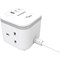 Fellowes Power Cube Type G UK/IE 3 Sockets 1 USB-A + 2 USB-C Ports White