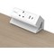 Fellowes Power Desk Type G UK/IE 1 Socket 1 USB-A + 1 USB-C Port White