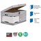 Bankers Box System Flip Top Storage Boxes, Grey, Pack of 10