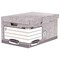 Bankers Box System Flip Top Storage Boxes, Grey, Pack of 10