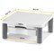 Fellowes Premium Monitor Stand Plus with Drawer and Copyholder, Adjustable Height, White