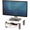 Fellowes Premium Monitor Stand Plus with Drawer and Copyholder, Adjustable Height, White