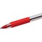 Bic Cristal Grip Ball Pen, Clear Barrel, Red, Pack of 20