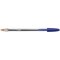 Bic Cristal Ball Pen, Clear Barrel, Blue, Pack of 50