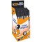 Bic Cristal Ball Pen, Clear Barrel, Black, Pack of 50