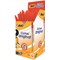 Bic Cristal Ball Pen, Clear Barrel, Red, Pack of 50