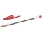 Bic Cristal Ball Pen, Clear Barrel, Red, Pack of 50