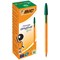 Bic Orange Fine Ballpoint Pen, Green, Pack of 20