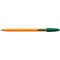 Bic Orange Fine Ballpoint Pen, Green, Pack of 20