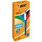 Bic 4 Colours Ball Pen, Blue Black Red Green, Pack of 12
