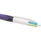 Bic 4 Colours Grip Fashion Retractable Ballpoint Pen, Pack of 12