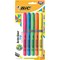 Bic Briteliner Grip Highlighter Pens, Chisel Tip, Assorted, Pack of 5