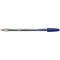 Bic Cristal Ball Pen, Clear Barrel, Blue, Pack of 100