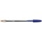 Bic Cristal Ball Pen, Clear Barrel, Blue, Pack of 100