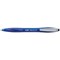 Bic Atlantis Premium Ball Pen, Retractable Rubber Grip, Blue, Pack of 12