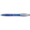 Bic Atlantis Premium Ball Pen, Retractable Rubber Grip, Blue, Pack of 12