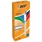 Bic 4 Colours Shine Ballpoint Silver Barrel Pack of 12