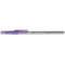 Bic Round Stic Grip Pen, 1.0mm Tip, 0.4mm Line, Purple, Pack of 40