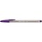 Bic Cristal Fun Ballpoint Pen, Purple, Pack of 20