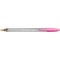 Bic Cristal Fun Ballpoint Pen 1.6mm Line Width Pink (Pack of 20)