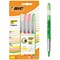 Bic Highlighter Flex Brush Tip Assorted Colours (4 Pack)