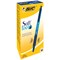 Bic SoftFeel Clic Pen, Retractable, Rubberised Barrel, Blue, Pack of 12