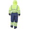 Beeswift Two Tone Hiviz Thermal Waterproof Coveralls, Saturn Yellow & Navy Blue, Medium
