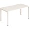 Evolve Plus 1600mm Single Starter Office Bench Desk White Top White Frame