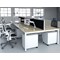 Impulse 1 Person Bench Desk, 1400mm (800mm Deep), White Frame, Maple