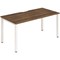 Impulse 1 Person Bench Desk, 1200mm (800mm Deep), White Frame, Walnut