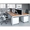 Evolve Plus 1600mm Single Starter Office Bench Desk Oak Top Silver Frame