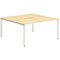 Evolve Plus 1600mm B2B 2 Person Office Bench Desk Maple Top White Frame