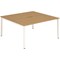 Evolve Plus 1600mm B2B 2 Person Office Bench Desk Oak Top White Frame